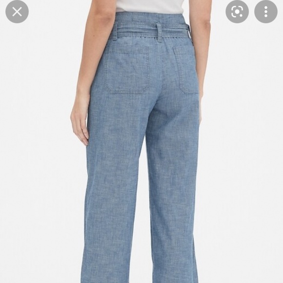 GAP wide leg chambray pants - Picture 3 of 4